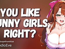 [F4M] Your Shy gf Finds Out You Like Bunny Ladies and Surprises You [GFE] [Subby Chick]