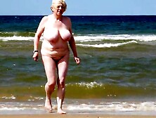Big Titted Wife On The Beach