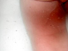 relaxing in the washroom