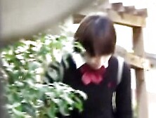 Beginner Japanese Angel Peeing Outside On Secret Cam Film