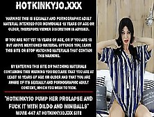 Hotkinkyjo Pump Her Prolapse And Fuck It Outside With Dildo And Miniballs