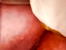 BBW Close Up Squirting While Fucking Glass Dildo