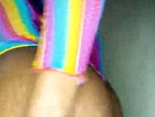 Shuga Avry Exposes Her Beautiful Pussy with a Sexy Strip Tease in Front of the Camera and Plays with Her Clit in Fishnets