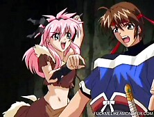 Horny anime slut fucking hard dick