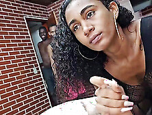 He called his friends to fuck his naughty girlfriend who came with two cocks in her pussy at the same time and asked for milk in