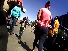 Mexican In Gray Tights,  Pink Top