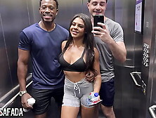 Our new personal trainer is very attentive.  He gave us a lesson on how to fuck your wife after training.