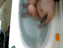 Stepdaughter Fingers Hairy Pussy In Bath (Hidden Cam)