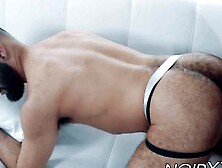 NOIRXXX - Muscular black gay ass destroys hunky bearded white stud (zaddyZILLA843)