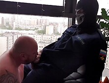 Russian Soldier Fucks My Throat Very Hard With His Big Fat Dick And Feet