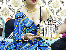 Desi saara Bhabhi Plowed By Devar On Birthday With Hindi wild Talk