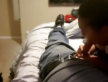 Mexican chick sucks cock gives hand job blow job swallows cum blowjob head