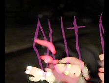 Goth Slut mounts herself in a cemetery