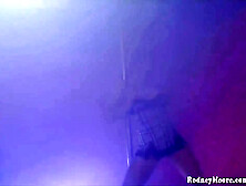 Vintage stripper role play and drink