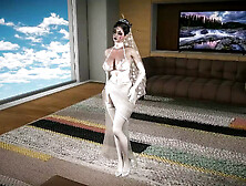 3D fine bride with charming wedding got poked so hard by monstrous wang