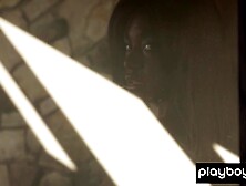 Sexy all natural black teen Victoria Antoinette discloses her ebony cunt