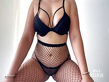 Pawg Being Horny In Fishnet Teasing And Opening Her Ass And Pussy