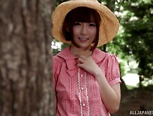 Amazing outdoors MMF threesome with slender model Sakura Kizuna