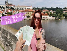 Czech Public Pickup Ginger Russian Tourist And Public Blowjob & Sex Leokleo