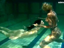 Underwatershow Action With Sensuous Irina From Underwater Show