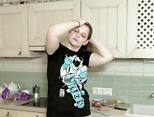 Karen B Enjoys Naked Fun In Her Kitchen - Wearehairy