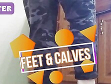 Flexing my calves in socks and barefoot