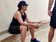 beauty lost wager on soccer,  didn't pay and had to give it to her mechanic ally