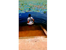 Srilankan school girl bathiin in tank,  outside sex video. jangal sex, asian out side sexy girl video