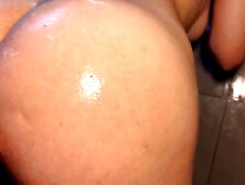 my maid after work taking a shower