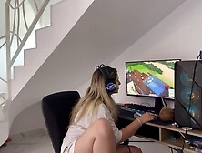 Gamer Girl Lets Out Silent Farts While Playing Games