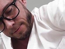 MILF Rachel Cavalli rides masseurs huge cock reverse cowgirl