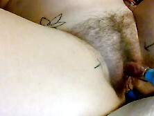 Fucking the butt plug,  trans ftm big clit