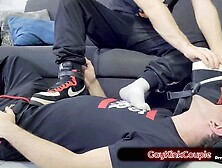 Foot Fetish Fun With Sneaker Socks And Feet Leads To Wild And Kinky Gay Action