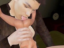 Giant Man Fucking a Hot Teen - Handjob & Blowjob - Pussy Licking - Foot Fetish - 3D Hentai