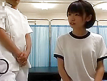 Petite Japanese Cutie Has A Nerdy Guy Thoroughly Examining