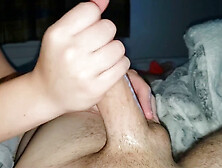 Chubby Stepmom Gives Her Stepson Perfect Nightly Handjob