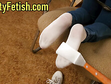 Hard Sock Spanking Foot Fetish