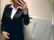 Stewardess Wanks On A Flight