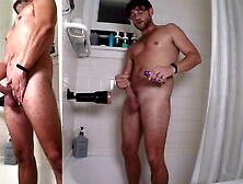 Max Spade's Steamy Encounter With A Horny Daddy In The Bathroom With A Fleshlight