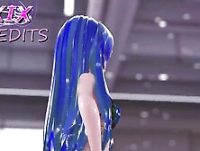 Miku Undress Dance Hentai Tatto Girl Mmd 3D Blue Hair Color Edit Smixix