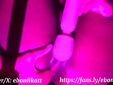 Black using her sex tool untill squirting climax