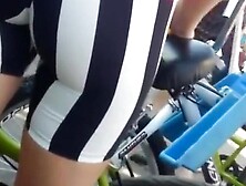 Awesome butt with clenched cheeks