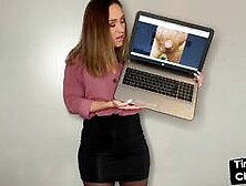 Nasty bitch talks about small cocks while talking dirty