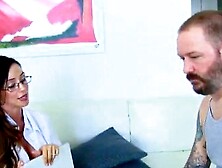 Nurse with big tits cures testicular blockage