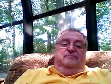 Grandpa Stroking On Webcam