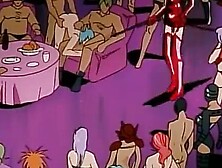 Dirty anime girl is ball-gagged and fucked by a master