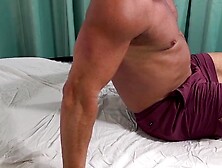 Hunky Girth endured getting tickle on the table by the master