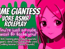 [Audio only] Giantess Slime Sucks You Because You're Attractive! Non Fatal Vore ASMR Roleplay