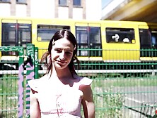 GERMAN SCOUT - Tiny 150cm Teen Dragon Fruit with lengthy labia and Mini Boobs at risky Outdoor Casting Bang