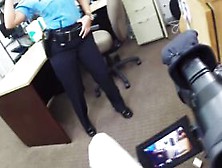 Latina Pawnshop Police Amateur Shows Ass Off